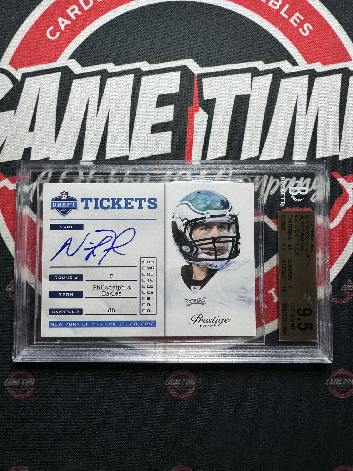 Nick Foles Panini Prestige NFL Draft Tickets #26 Base