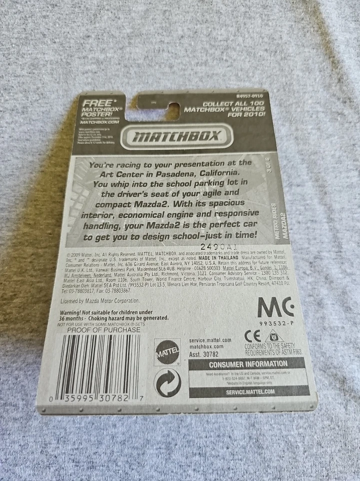 2010 Matchbox MAZDA2 Red 27/100 LITTLE BEND Metro Rides - Image 2 of 4