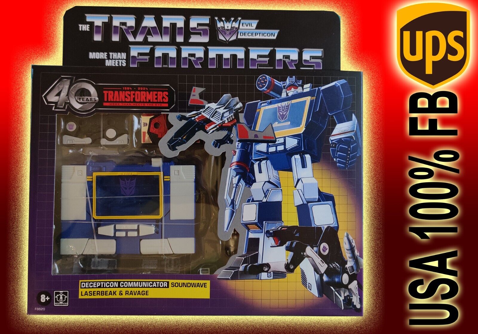 Transformers Retro 40th Anniversary G1 Soundwave Laserbeak Ravage Exclusive Sold