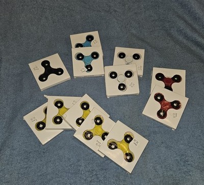 Lot of New 12 Fidget Spinners. Spin by Hand. Stress Relief. (A9)
