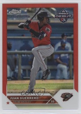 2023 Topps Pro Debut Chrome Red Refractor 5/5 Juan Guerrero #PDC-158 jg5