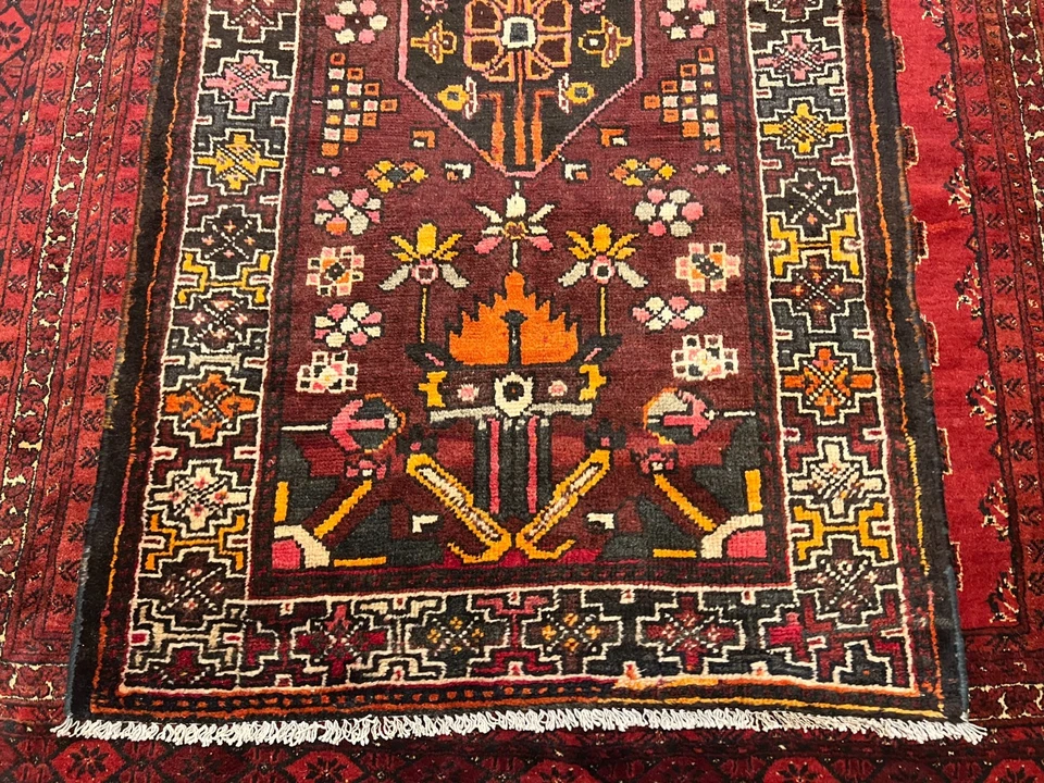 100 X 300 cm COLLECTORS ITEM Antique Kazak Natural Vegetable Dye Caucasus Runner - Image 3 of 4