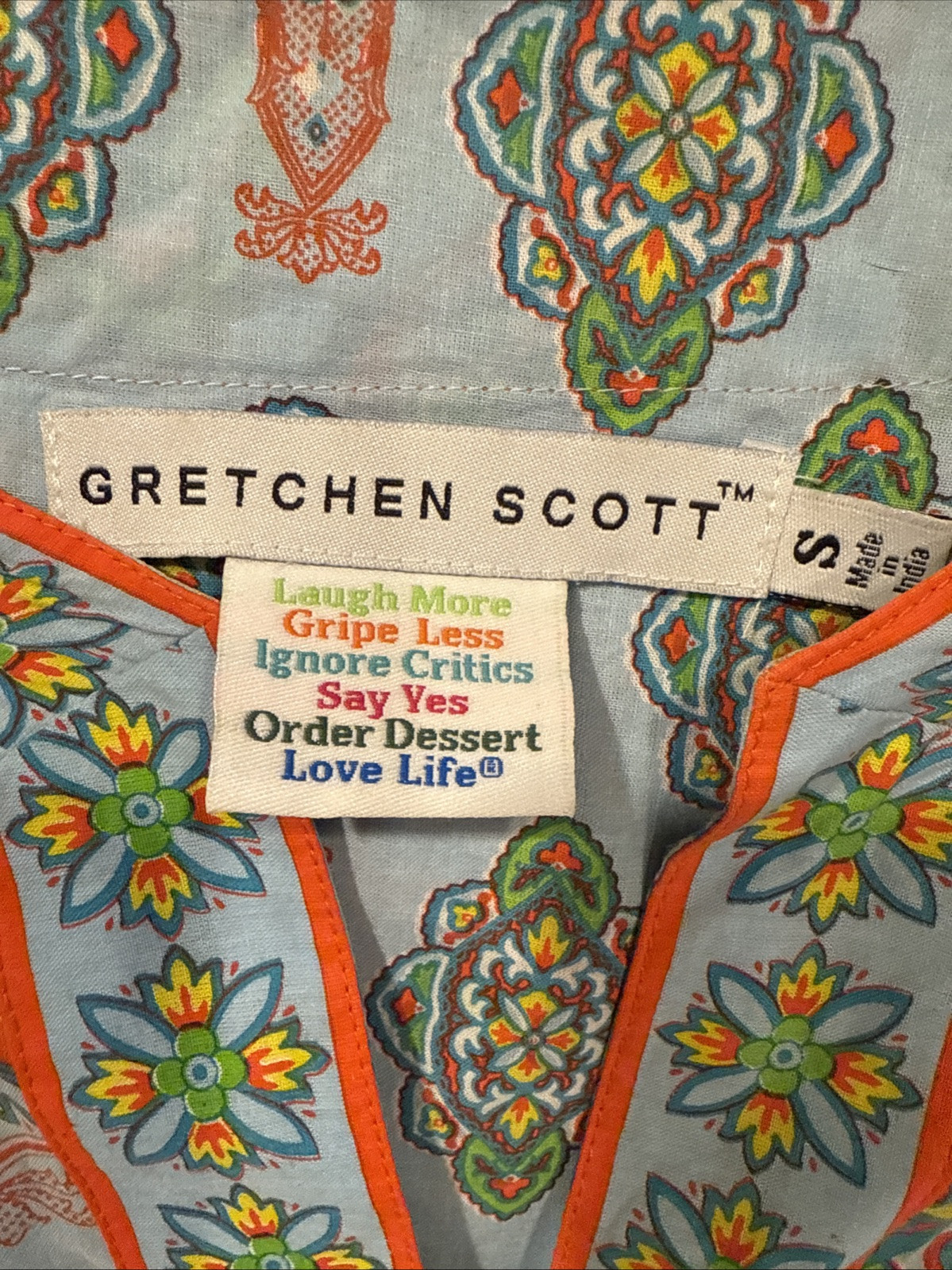 Gretchen Scott Split Neck Patterned Tunic, Small,… - image 2
