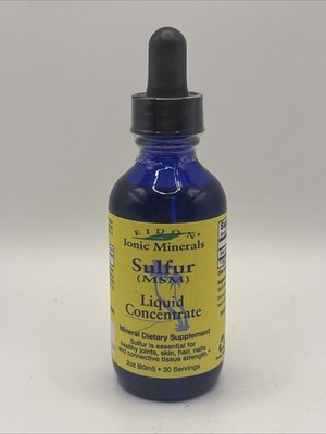 Eidon Ionic Minerals Liquid Sulfur Drops, MSM Supplement, 2 oz