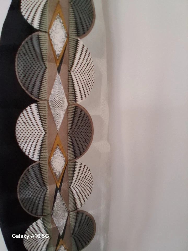 Carlo Palazzi - Corbata - Negra 100% Seda - Geométrica - Hecha a Mano en Italia Foto 3 de 4