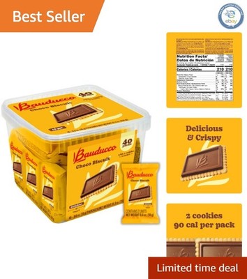 Choco Biscuit Cookies - Individually Wrapped Chocolate Treats, 25.3 Oz, 40 Pack