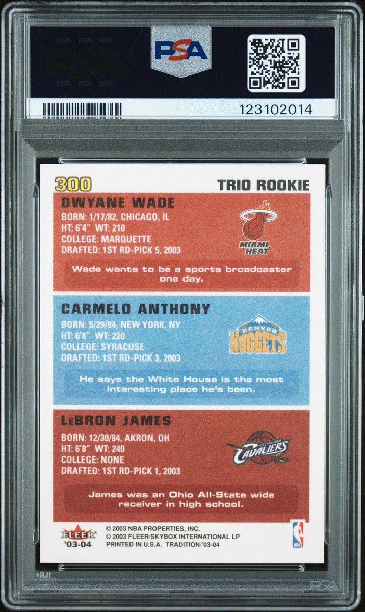 2003-04 Fleer Tradition - Trio Rookie LeBron James, Dwyane Wade