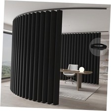 Room Divider Curtain Ceiling Curtain Track Set 106"W x 84"L Pack of 1 Black