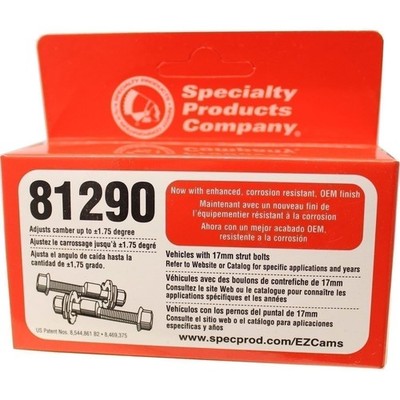 SPC Performance 81290 EZ Cam 17mm Adjustable Camber Bolts +/-1.75°
