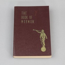 The Book of Mormon 1948 George Albert Smith Burgundy Leatherette Vintage LD