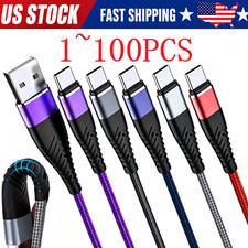 Braided USB C Type C Fast Charging Data Cable Cord for iPhone 18 Pro Max 17 lot