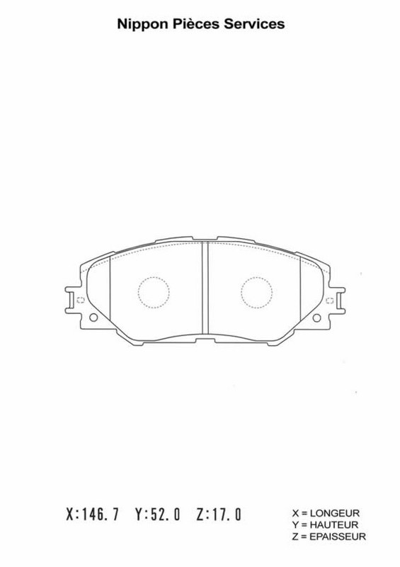 Plaquettes de frein avant Toyota à friction céramique anti-bruit 04465-42150