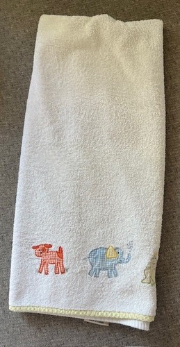 Pottery Barn Kids Embroidered Animals Bath Towel