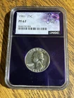 1961 Washington Quarter NGC PF67 Gem Proof 90% Silver STUNNING Eye Appeal!