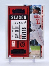 2020 Panini Contenders RAFAEL DEVERS Season Ticket Purple RED SOX #36