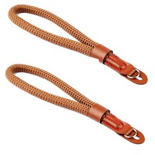 (2 Pcs) Brown Soft Cotton hand Wrist Strap Sony A6700 a6500 a6300 a6000 a3500 a7