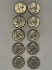 Lot of 10 - 1964 Washington Quarter SILVER coins - make offer !!