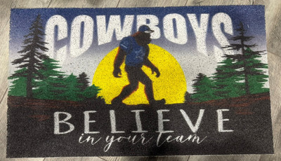 PVC Doormat, 28''x16'', Bigfoot, Dallas Cowboys