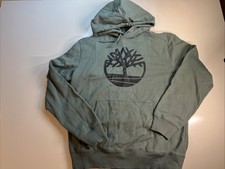 Timberland Men's Core Tree Logo Pullover Hoodie Green Size Medium, NWOT