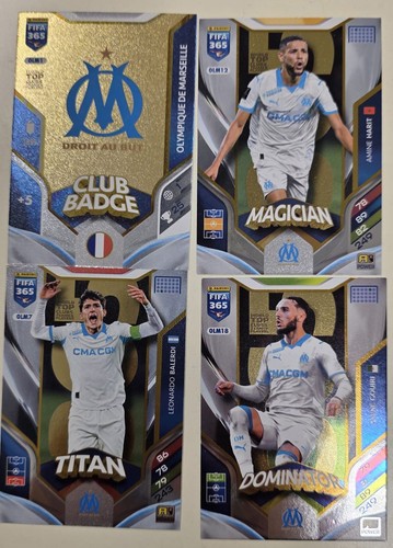 Lot De Cartes Panini Olympique Marseille 1996 - Set Rare, Saison 96, Ligue 1