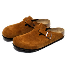 Birkenstock Boston Slip-on Soft Footbed Mink Suede Leather Clogs Unisex Shoes