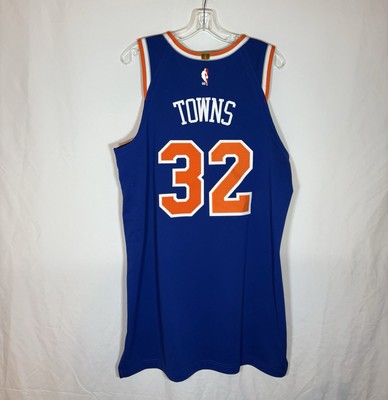 Nike NY Knicks #32 Towns Blue Icon Team Issued Authentic