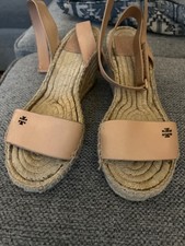 tory burch sandals, size 5-6, gently used, no longer sold, beige