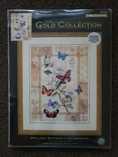 Dimensions 35063 Brilliant Butterfly Celebration Cross-Stitch Kit - Open Package