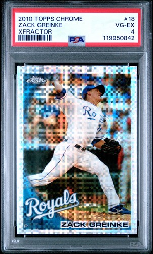Zack Greinke [Xfractor] #18 2010 Topps Chrome card
