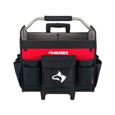 18"Rolling Open Tote Tool Bag w/Extended Handle