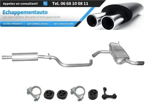 Silencieux central et pot échappement arrière VW Golf VI 1.2 TSI hayon essence 2011