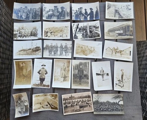 Lot 20 WW1 ? Military RPPC W/2 Photos Of Soldiers