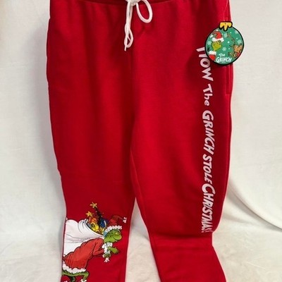 The Grinch Grinchmas Christmas Jogger Sweatpants Women's XL