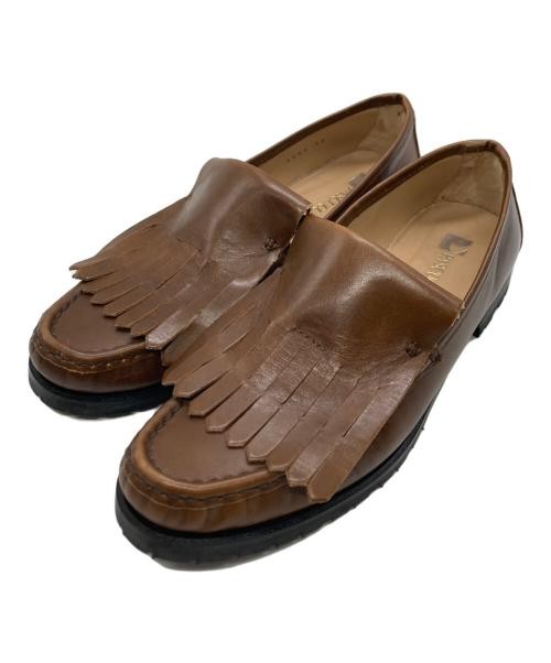 Pascucci brown leather loafers for men stylish casual slip-ons