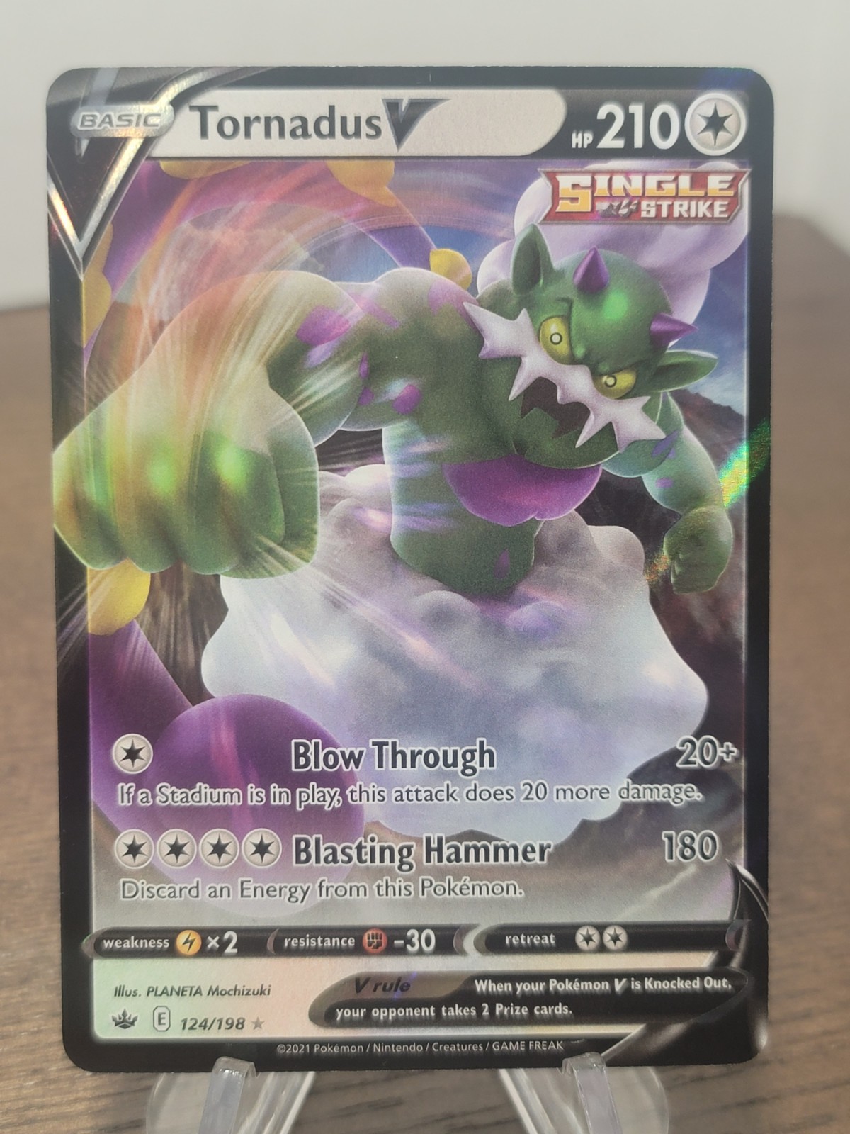Pokemon Chilling Reign Tornadus V Ultra Rare Card 124/198 NM