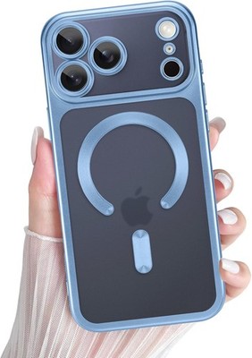 Magnetic for iPhone 17 Pro Max Case 6.9'' Cute Clear Luxury Plating Edge Bumper