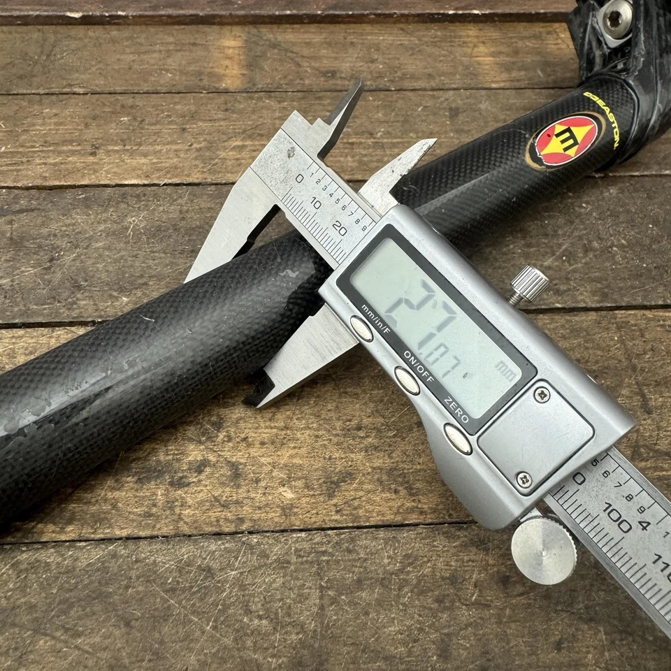 Tija de sillín Easton carbono retroceso negro carretera MTB 160 g micro ajuste vintage Foto 4 de 4