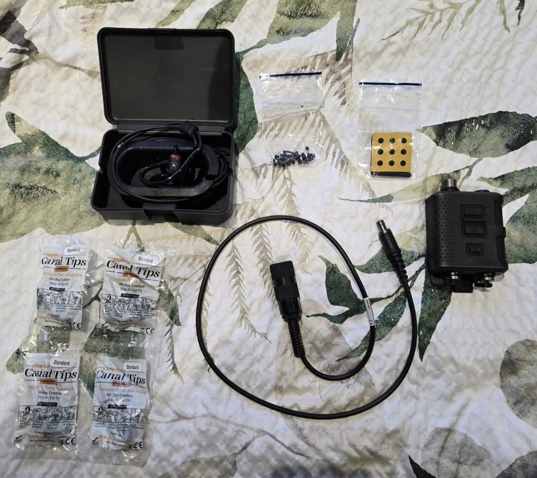 Invisio V60 Gen 1 Control Box, X5 In-Ear Headset, MBITR Downlead, Complete Kit
