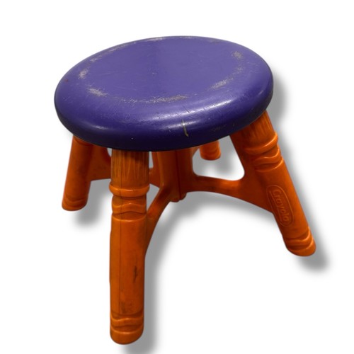 Crayola Vintage Toddler Child Round Stool Chair Purple/Orange