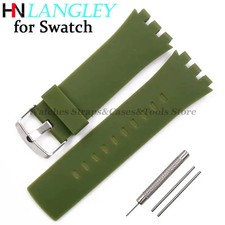 22mm Rubber Watch Band Strap For SWATCH TOUCH SURB100 SURW100 Bracelet  Tools