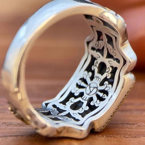 Silver Plated Tibetan Style Adjustable Ring Unisex Vintage Tribal Jewelry - Picture 2 of 7