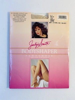 New Jaclyn Smith Body Shaper Pantyhose Size A Linen SandalFoot Beige Color 
