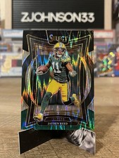 2024 Panini Select - Concourse Jayden Reed #68 Black & Green Shock Prizm