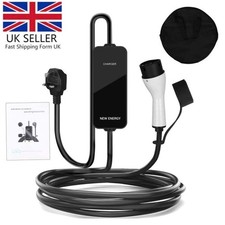 Electric Vehicle Car Charger EV Charging 13A Cable Type 2 UK Plug 3 Pin 5m New