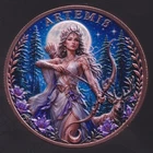 Artemis Greek Mythology Series Coloured High Relief 1 oz .999 Fine Copper Coin