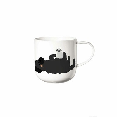 ASA Selection coppa cats & dogs Henkelbecher Fluffy Dogs Becher Tasse 400 ml