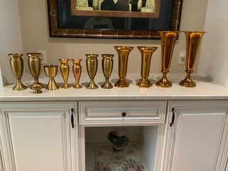 Nice Older Church Flower Vases Lightly Used