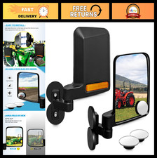 Universal Tractor Side Mirrors with Blind Spot Mirror - Fits Forklifts, Lawn Mow
