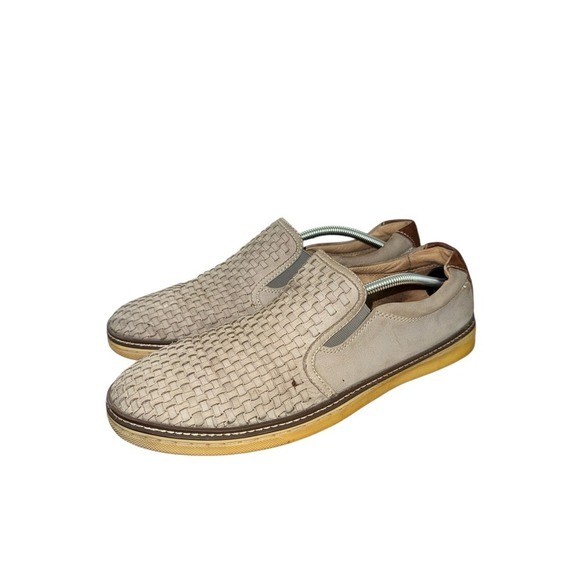 Johnston & Murphy McGuffey Mens 12M Pre-Owned Slip On Loafer Shoes Woven Leather View 6