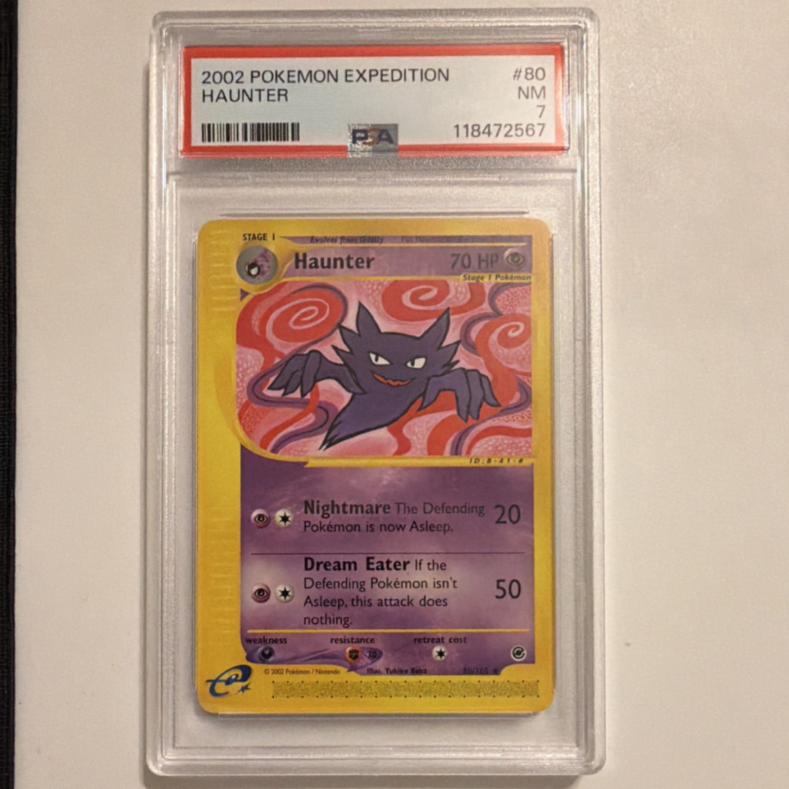 Pokémon Haunter Uncommon Regular PSA 7 80/165 Expedition Base Set 2002